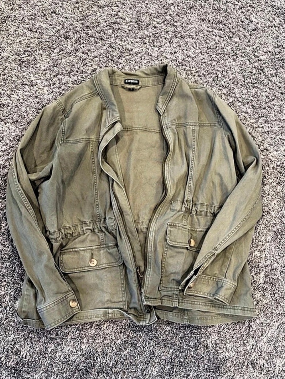 Express Utility Jacket in Green Size XL